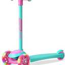 3 Wheel Scooter for Kids, Smooth Light Up LED Front Wheels, Wide Anti Slip Deck, Rear Foot Brake, Easy Maneuvering T-bar Handle, Indoor & Outdoor Ride On Toys for Ages 2 Up