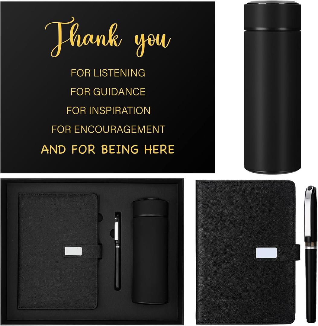 Teacher Appreciation Gift Box Thank You Teacher Gifts for Men Coworker Employees Notebook Pen and Tumbler Thank You for Listening for Staff Teachers Appreciation Week Gifts Volunteer Nurse