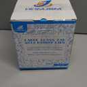 HHMJSM Large Glass Flour and Sugar Containers with 42 Kitchen Pantry Labels - 85 Oz Glass Food Storage Containers with Airtight Lids - Square Glass Jars with Bamboo Lids for Rice, Pasta, Cookies