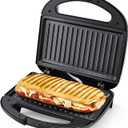 OSTBA Sandwich Maker & Panini Press, 2 Slice Grilled Cheese Maker with Non-stick Grill Plates, Indicator Lights, Cool Touch Handle, Easy to Clean and Store, 750W