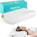 Bedsure Cervical Neck Support Pillow for Sleeping, Ergonomic Odorless Memory Foam Cervical Contour Orthopedic Pillow for Neck Pain Relief, for Side, Back, Stomach Sleeper (Queen, White)