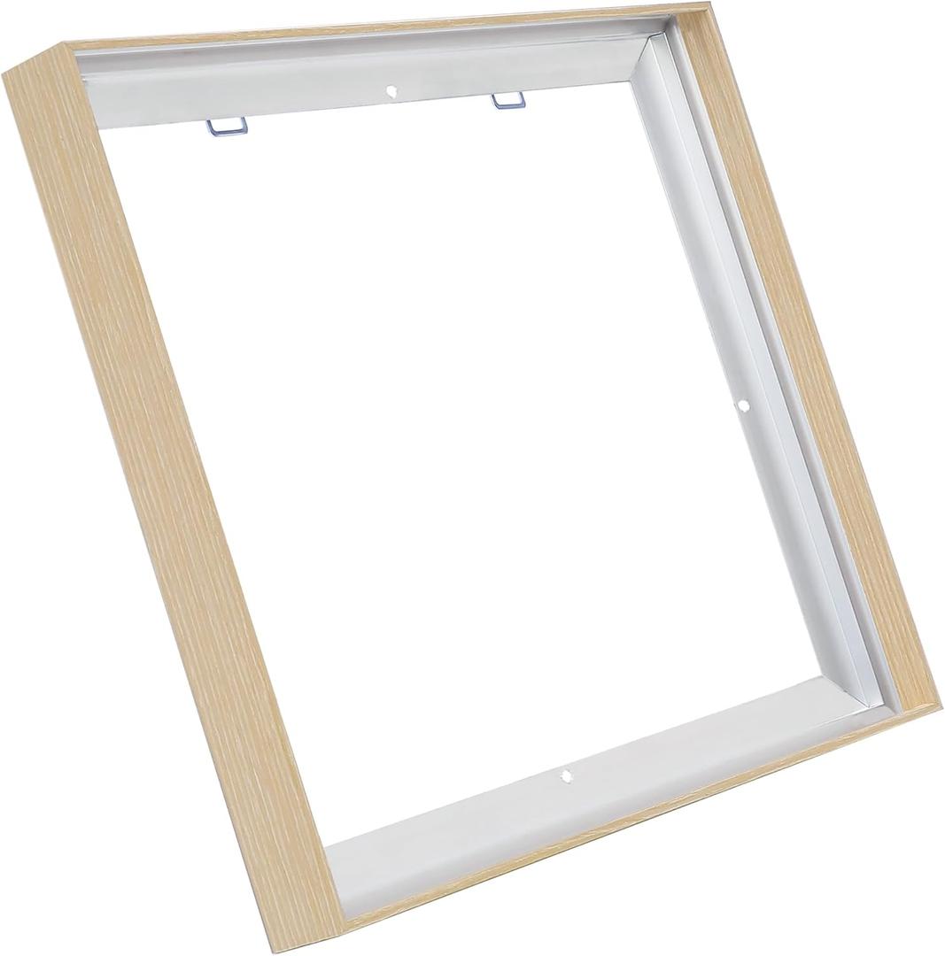 CANFRAVAS Canvas Frame 20x20, DIY Metal Floating Frame, Canvas Floater Frames for 0.6"-0.9" Deep Print Painting (Natural,20"x20")