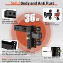 2.5 inch Adjustable Trailer Hitch 2-1/2 Receiver Drop Hitch Fits 2.5" Receiver 6" Rise/Drop, 2'' & 2-5/16'' Ball 25000 LBS Heavy Duty for RVs, Campers, Boat Trailer