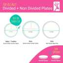 Elk and Friends Kids 7.8 Porcelain White Plates with Silicone Sleeves + Lids | Suitable for Babies/Toddlers | Microwave & Dishwasher Safe | Non Slip Dinnerware | Snack Dishes | 4 Pack, Gray/Sage/Navy/MistyBlue, 7.8" Non Divided (Non-Suction Sleeves + Lids)