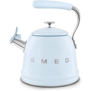 SMEG Retro Stovetop Whistling Kettle 2.5Q (Pastel Blue) 