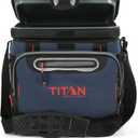 Arctic Zone Titan Deep Freeze Cooler - Zipperless Hardbody Cooler - Small & Large Capacity- Beach & Camping Cooler - Deep Freeze Insulation, HardBody Liner, and Smart Shelf (Navy Blue)