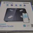 Etekcity Smart Scale for Body Weight, FSA&HSA Eligible, Bathroom Digital Weighing Scale with BMI, Body Fat, Muscle Mass, Accurate Bluetooth Home User Health Equipment Sync Apps, LED, Tempered glass (11 x 11 inches, Classic-Black)