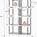 ROJASOP Portable Closet Wardrobe Closet for Hanging Clothes with 6 Storage Shelves, 1 Hanging Rod and 4 Pockets, Clothes Organizer and Storage Wardrobe Free Standing Closet for Bedroom, White