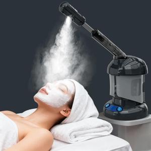 Kingsteam Facial Steamer - Nano Ionic Facial Steamer for Deep Cleaning, Portable Face Steamer with Extendable 360 Rotating Arm, Humidifier for Personal Care Use at Home or Salon (Grayish Black)
