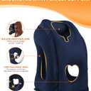 Sunany Travel Pillow, Inflatable Neck Pillow Used for Airplanes/Cars/Buses/Trains/Office Napping with Eye Mask/Earplugs (Blue)