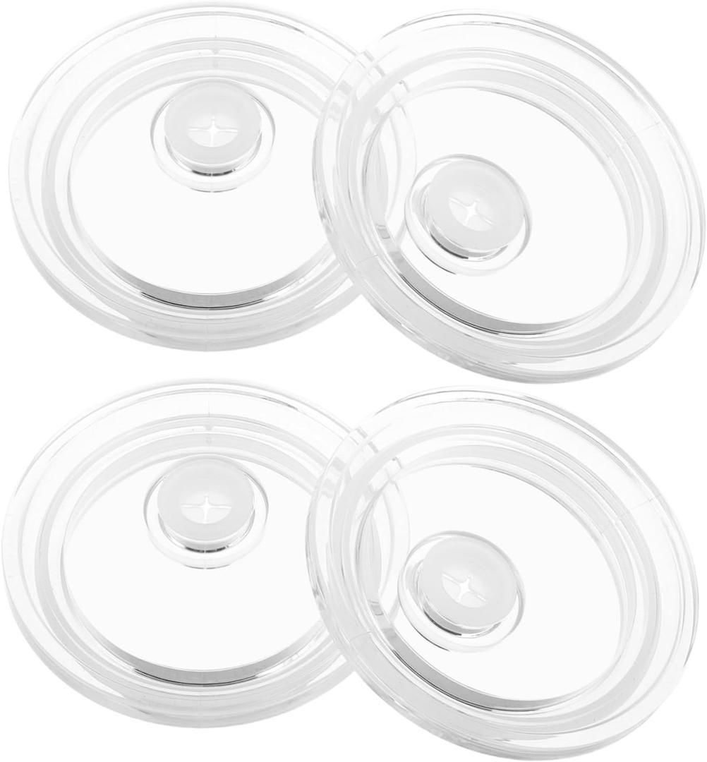 8pcs Silicone Tumbler Lids with Straw Hole Leak-resistant Covers for Jar Water Mugs for Milk Tea and Juice Drinks