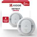 Kidde Smoke Detector, AA Battery Powered LED Status Lights, 85 dB Alarm, 5-inches, 20SDR, 1 Pack, EXP: 10 Years After Installation