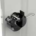 Door Handle Lockout Device Cover with Code to Disable Access to Keyhole Temporary Combination Lock for Bedroom from Outside Fits Round Knob Lock or Keyed Door Handle Lock(1)