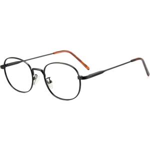 Cyxus Retro Oval Blue Light Blocking Glasses for Women Men Metal Frame Anti Eye Strain UV Protection 8562 Black (02-gold)
