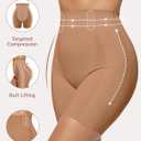 OEAK Tummy Control Shapewear for Women Seamless Girdle High Waisted Body Shaper Underwear Panty Smooth Under Dress Shapewear (Beige, L)