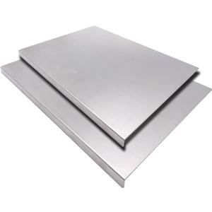 2PCS Large Stainless Steel Cutting Boards with Lip, Kneading Cutting Board Mats, Metal Cutting Board for Meat, Fruits, Vegetables, Bread, Baking, Non Adhesive (19.75" x 15.75", 15.75" x 11.5")