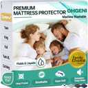 OhGeni 100% Waterproof Mattress Protector, Queen Size, Fitted Sheet with Deep Pockets, 6''-18'', Premium Noiseless Breathable Soft Material, Mattresses Cover for Bed (White)
