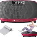 Vibration Plate Exercise Machine, Whole Body Workout Equipment for Women, Bluetooth and Silicone Pedal, Vibration Plate with Auto Mode, Vibrate Fitness Platform for Home