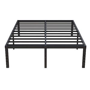 Upcanso 18 Inch King Bed Frame Heavy Duty Metal Platform King Size Bed Frames with High Storage, Eassy Assembly 3,500 Lbs Heavy Duty Bedframes, Black