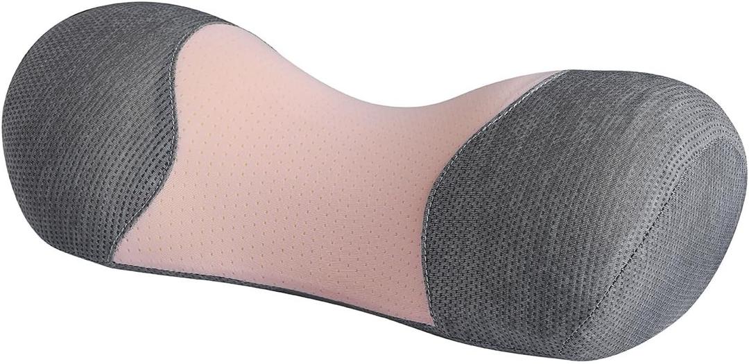 Bespilow Cervical Neck Traction Pillow for Pain Relief - 30 Min Daily Stretcher & Relaxer - Dual-Layer Memory Foam Neck Roll for Back Sleeping - Small Orthopedic Bolster with Cooling Cover