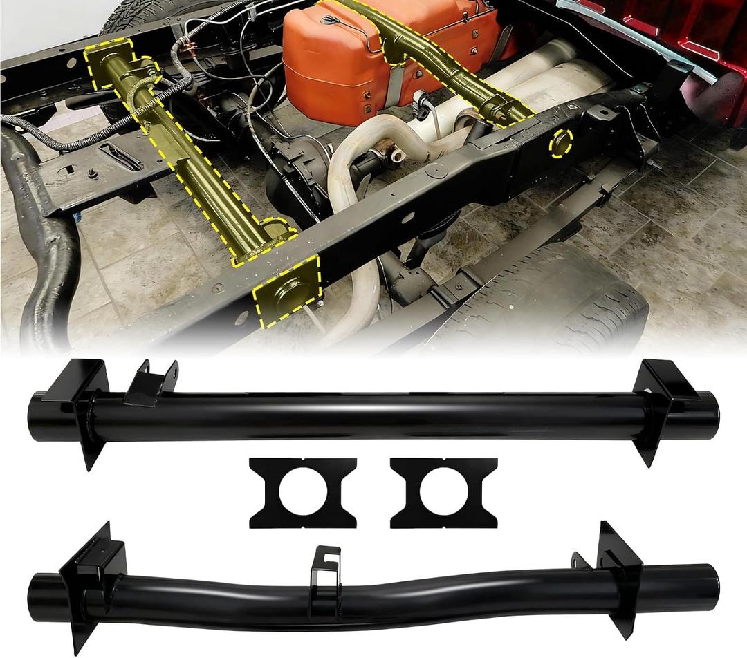 Rear Fuel Tank Support Crossmember and Upper Shock Mount Crossmember with Bracket Fit for 1999-2006 Chevrolet Silverado GMC Sierra 1500 2500