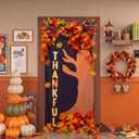 Irenare 8 Pcs 71 Inch Fall Classroom Decor, Thankful Maple Tree Door Cover