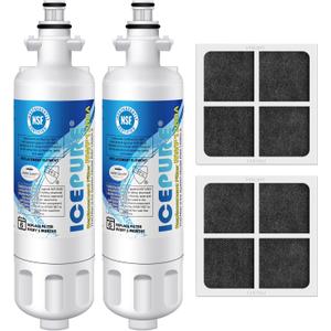ICEPURE 46-9690 Replacement for LG LT700P ADQ36006101, Kenmore Elite 46 9690, LFXC24726S, 469690, ADQ36006102 LMXS27626S LFXS30766S Refrigerator Water Filter and LT120F Fresh Air Filter,2Combo