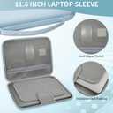 11.6 Inch Hard Laptop Case Tablet Sleeves Compatible with 11.6" MacBook Air/Acer Chromebook 311/DELL Chromebook 11 3100/Asus 2024 Vivobook Go/HP Chromebook 11/Lenovo 100E Chromebook G2 Mtk (Light Blue)