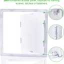 Plumbing Access Panel for Drywall 16 x 16 Inch Plastic Access Door Removable Wall Access Panel Ceiling Reinforced Hinged Durable White