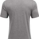 Deyeek Shoulder Post Surgery Recovery Shirts for Men Full Tear Away Short Sleeve T Shirt Adaptive Chemo Clothing (Gray, XXXL)
