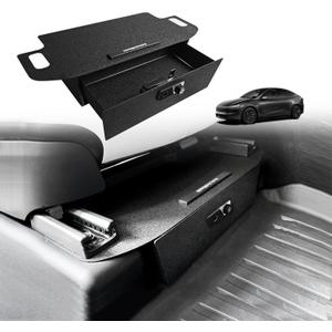 VaultsOnWheels for 2026+ Tesla New Model Y Juniper Front Seat Safe Vault Patented Design Gun Safe Box Driver/Passenger Side Drawer LockBox Anti-Theft Biometric Fingerprint Lock