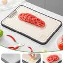 Titanium Cutting Board for Kitchen, Non Toxic Stainless Steel Cutting Board Double Sided, Food Grade Pure Titanium & Wheat Straw PP, Meat & Vegetable Chopping Boards, Scratch Resistant, Large 1611