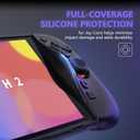 PlayVital Ranger Protective Case for Nintendo Switch 2 with Stand | Ergonomic Anti-Slip Silicone Grips, Dockable Hard Shell, 4 Thumbstick Caps | Quick-Release-Joycon Design Full-Body Cover, Black