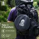 Portable Camping Shower Pump Rechargeable High Pressure Kit with 90 Min Battery, 3.9 Gal Collapsible Bucket, Dual Heads for Shower & Cleaning, Shower Head Holder & Carry Bag Essential Camping Kit