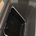 IRIS USA Airtight Dog Food Storage Container, WeatherPro, Up to 40 lbs, Removable Wheels, for Dog Cat Bird and Other Pet Food Storage Bin, Keep Fresh, Translucent Body, Made in USA, Smoke/Black