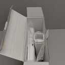 deweisn Floor Mount Tri-Fold Lighted Vanity Mirror with 21 LED Lights, Touch Screen and 3X/2X/1X Magnification, Two Power Supply Modes Make Up Mirror,Travel Mirror (White)