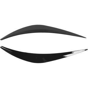 Car Eyelids Sticker, 2PCS Car Headlight Eyebrow Cover Left Right Front Headlight Eyelid Trim Replacement for 2014 to 2023 (Glossy Black)