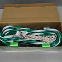 Christmas Candy Cane Lights 12Pcs Christmas Pathway Lights with 72 Count Incandescent Green Lights, Connectable 12 Inch Pathway Makers Lights for Indoor Outdoor Walkway Patio Yard Lawn Decorations, Green