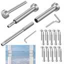Fulifix 1/8" Cable Railing Tensioner - 10 Pairs Invisible Cable Kit, T316 SS Swage Railing for 2" x 2" & 4" x 4" Wood & Metal Posts, Model LT02