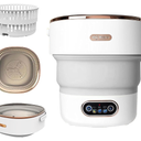 Portable Washing Machine,15L Collapsible Mini Washer with 3 Cleaning Modes Drain Basket Small Foldable Laundry Machine for Travel Camping Dorms RVs Apartments Baby Clothes Underwear Socks Delicates