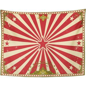 Emvency Tapestry Carnival Circus Vintage for Your Size Screen Marquee Cabaret Home Decor Wall Hanging for Living Room Bedroom Dorm 60x80 inches