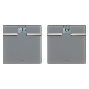 Taylor BIA Digital Bathroom Scale, Charcoal Grey, (5282622) (Pack of 2)