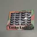 Losha Eyelashes Natural Look Faux Mink Lashes Pack Handmade Fluffy False Eyelashes 14 Pairs Cat Eye Lashes (54)