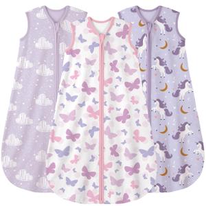 Yoofoss Baby Sleep Sack 24-36 Months Wearable Blanket for Babies 100% Organic Cotton 2-Way Zipper TOG 0.5 Toddler Sleeping Sack 3 Pack, Sleep Sacks