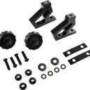 High Lift Jack Hood Mount Compatible with Jeep Wrangler JK 2007-2018, Off-Road Jack Mounting Bracket Kit, Black Lightweight Aluminum Alloy, 1 Pair, Replaces 11586.04