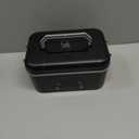 Cordless Heated Lunch Box, Smart Timer Automatic Heating Food Warmer for Adults, 5.5-Cup Portable Electric Lunch Container with Handheld Insulated Bag（Dark Black）