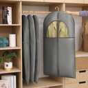 Kimmama Dress Bags for Gowns, Garment Bags for Hanging Clothes, Garment Protector Cover for Wedding Dress, Suit, Dance Costumes, Coat, PEVA, Grey, 23.6" x 43.3"