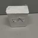 Artilife Magnetic Plastic Lint Bin with Lid for Laundry Room, 6 X 5 Inch Compact Wall Mount Lint Holder for Dryer, Small White ABS Trash Can for Dryer Lint and Sheets