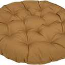 Water Resistant Papasan Cushion, Rocker Chair Pads, Hammock Seating Cushion for Hanging Egg Chair Folding Garden Sofa Patio Garden Swing Chair Brown Round 24"