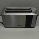 Mueller UltraToast Full Stainless Steel Toaster 4 Slice, Long Extra-Wide Slots for Bagels and Waffles, 6 Browning Levels, LED Display, Cancel/Defrost/Reheat Functions & Removable Tray, Kitchen Gadgets